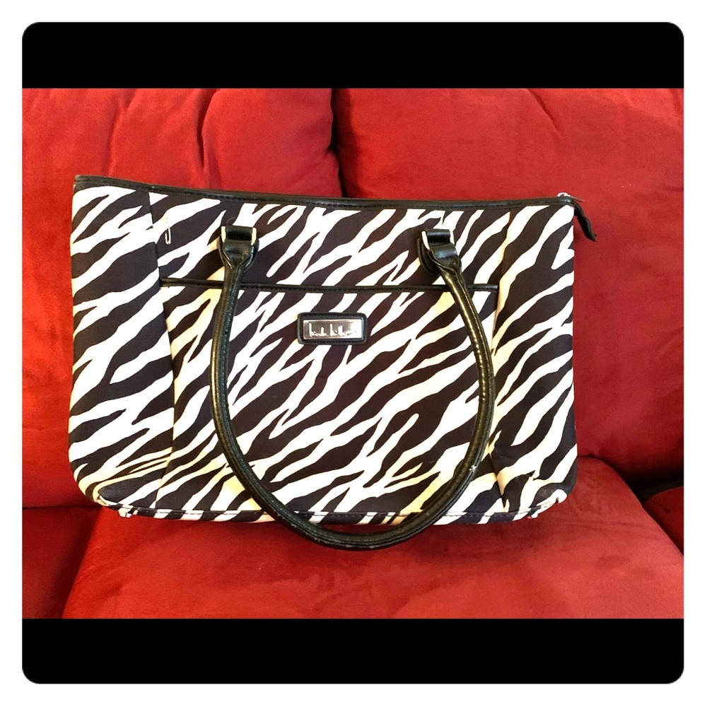 Zebra print Laptop bag Nicole Miller